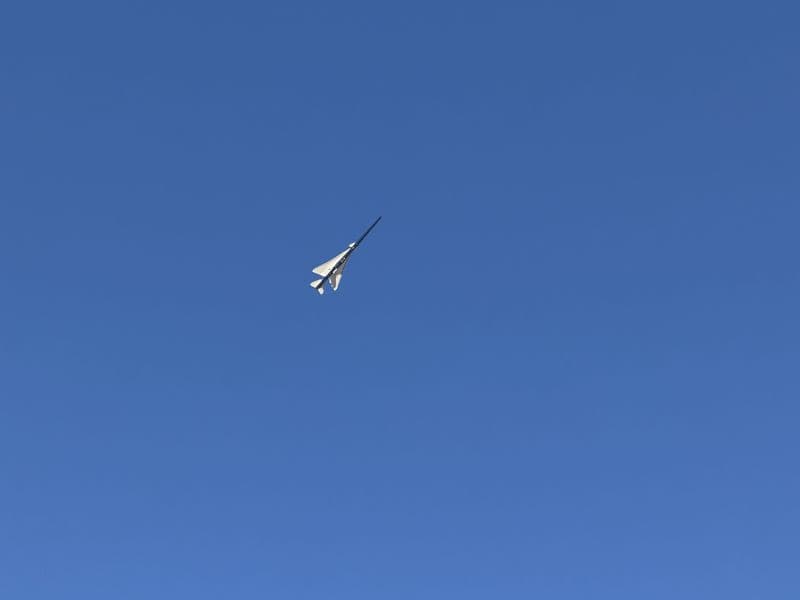 NASA X-59 quiet supersonic demonstrator during its first flight